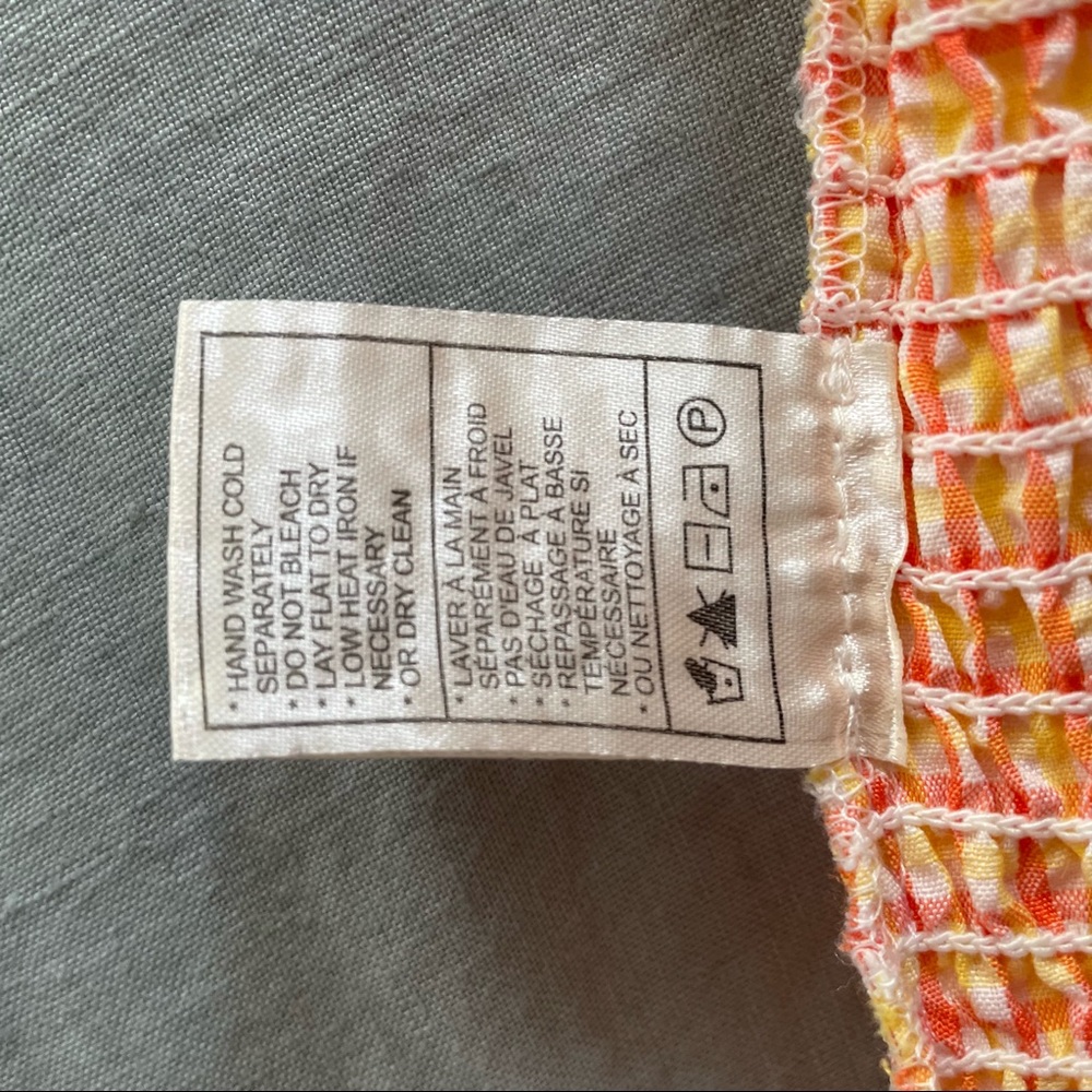Smocked plaid Ruffle Cropped Tank - Picture 7 of 7